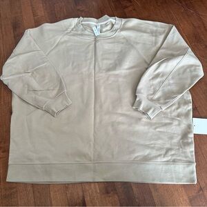 Lululemon Perfectly Oversized Crew Tan Sz 20